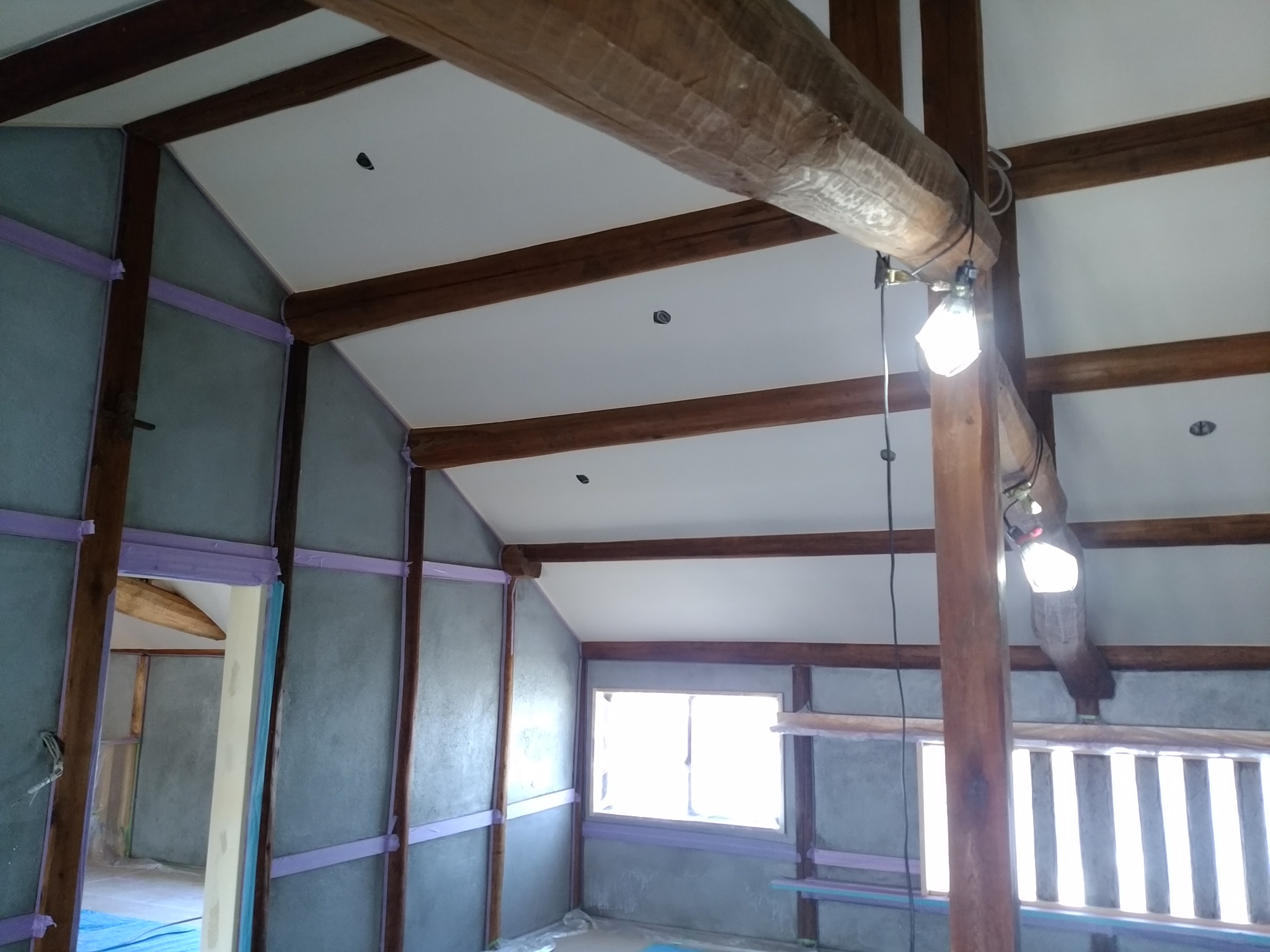 天井コットンクロス貼り 奈良の木の家工務店 輪和建設