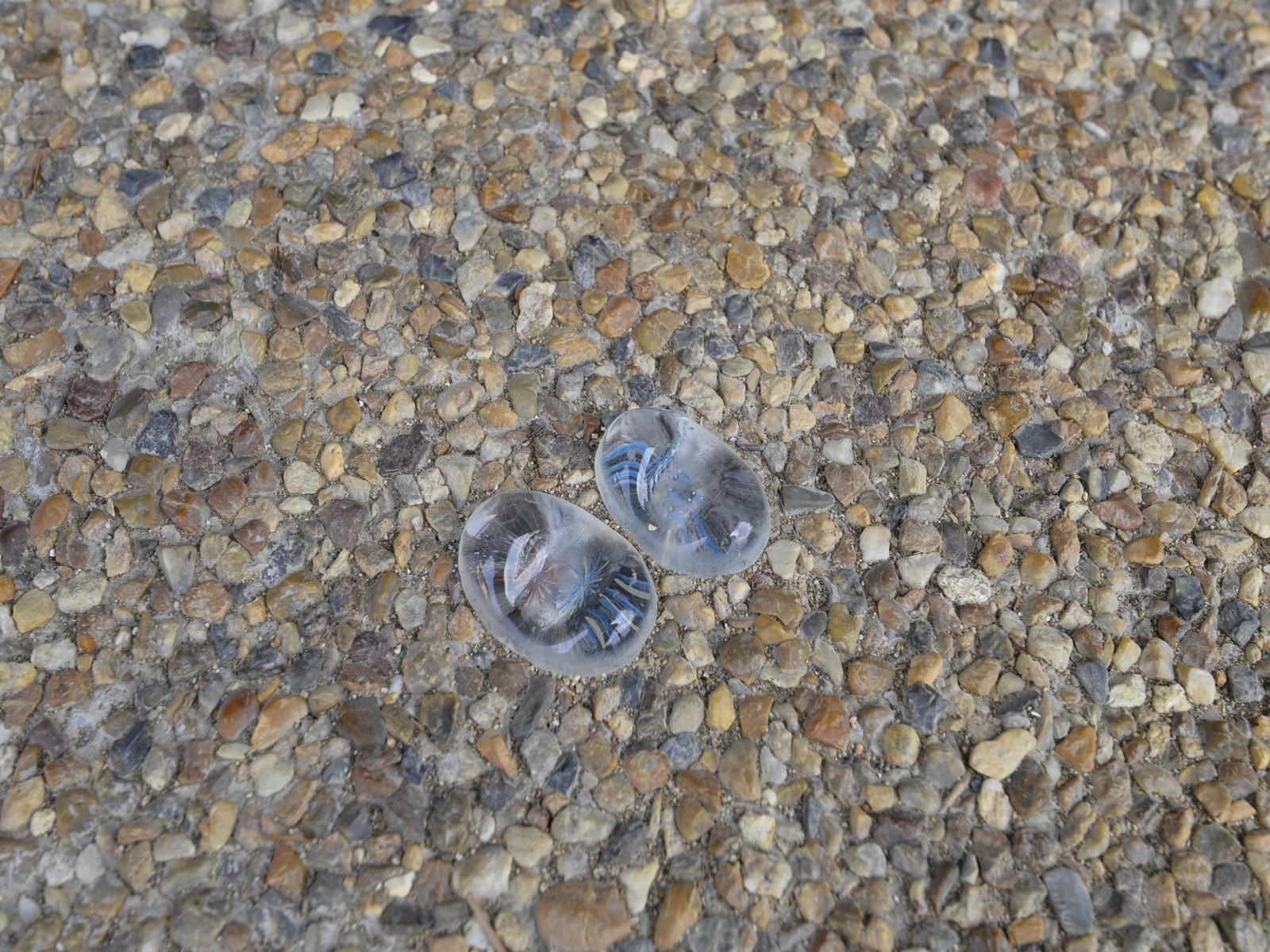 外部階段床面の洗い出し